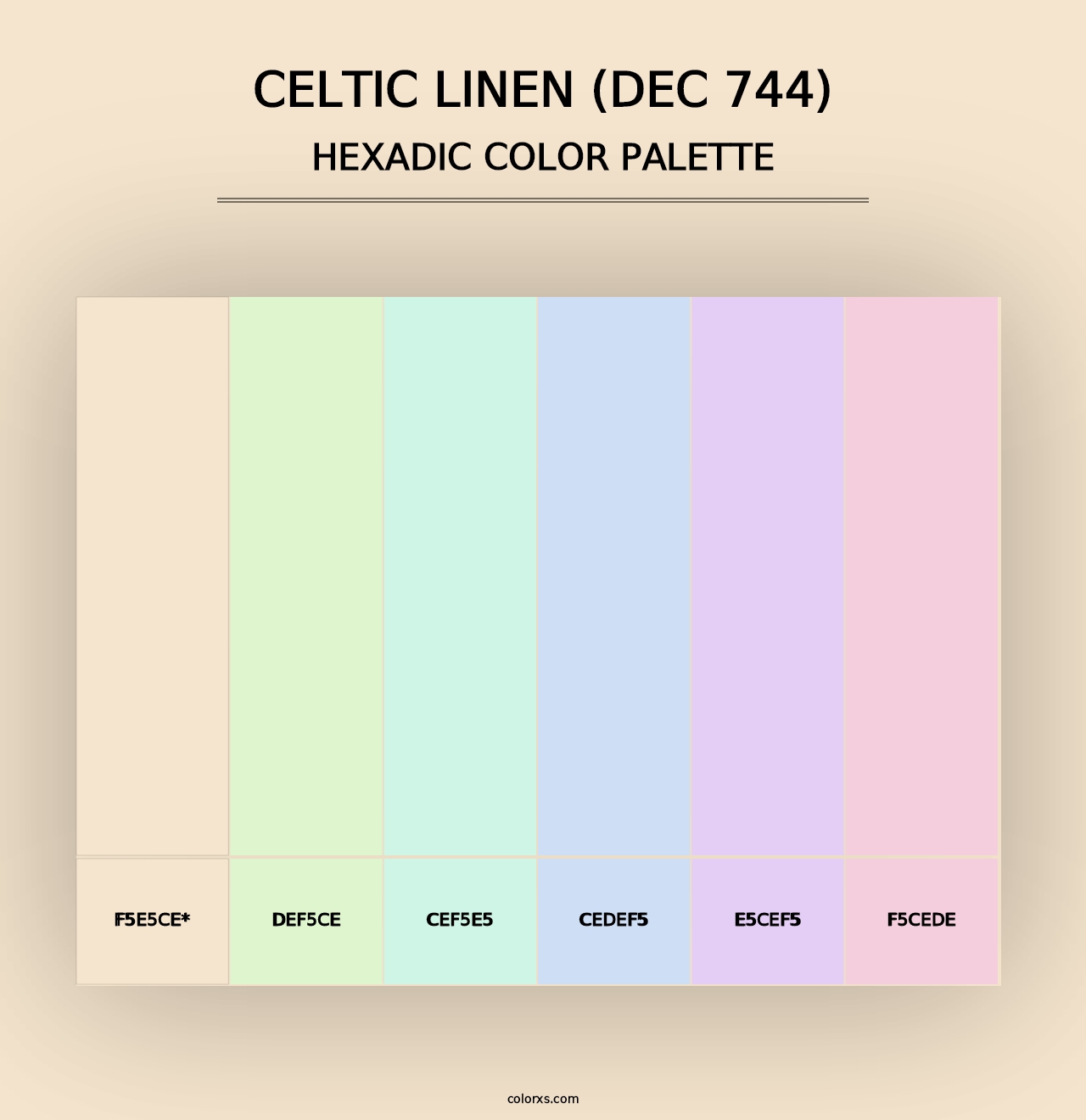 Celtic Linen (DEC 744) - Hexadic Color Palette