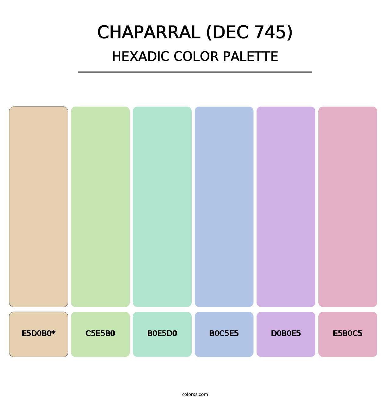 Chaparral (DEC 745) - Hexadic Color Palette