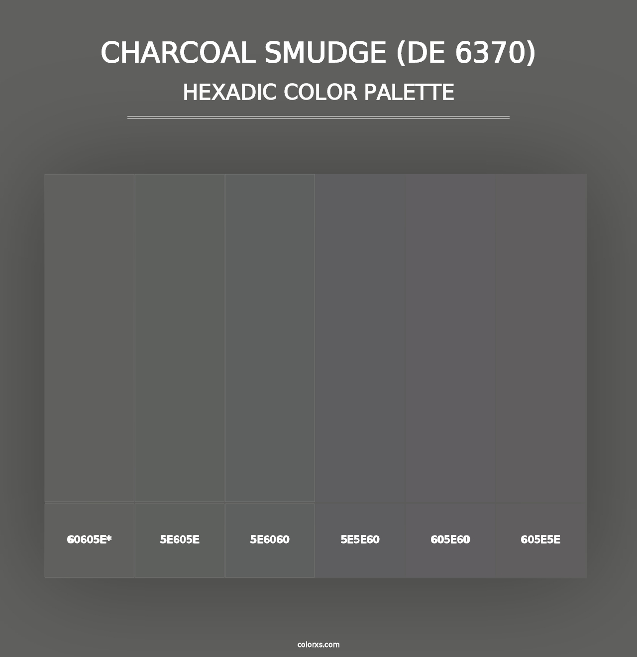 Charcoal Smudge (DE 6370) - Hexadic Color Palette