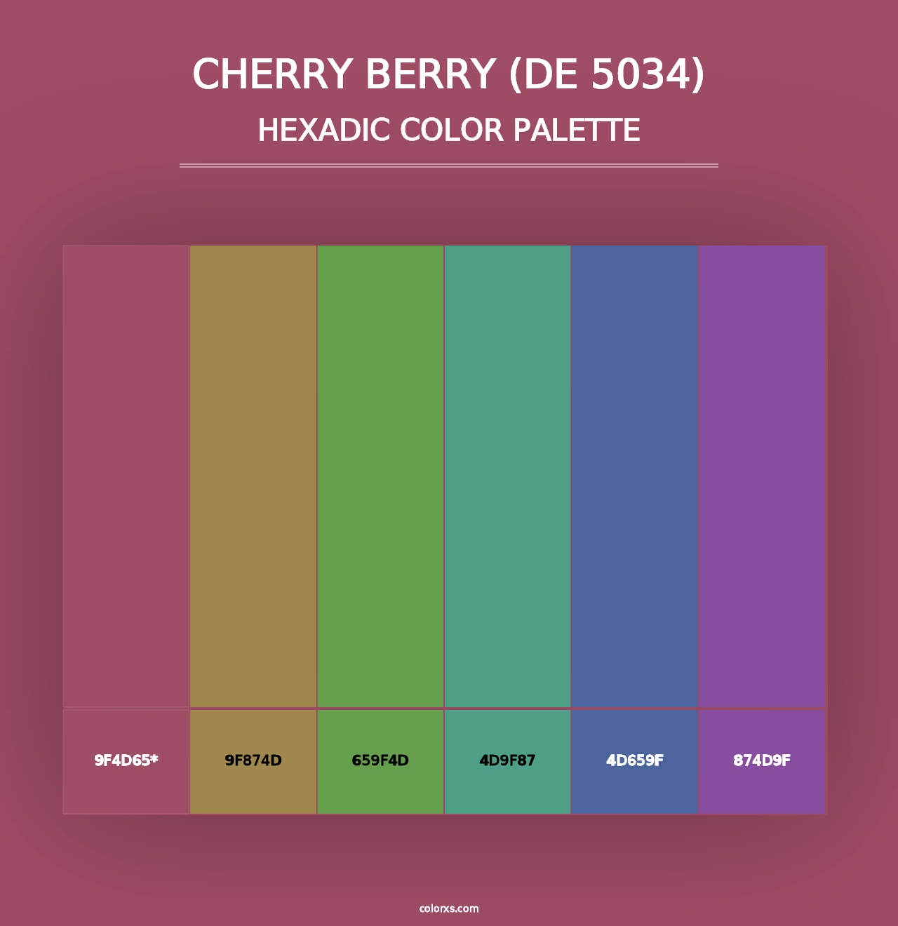 Cherry Berry (DE 5034) - Hexadic Color Palette