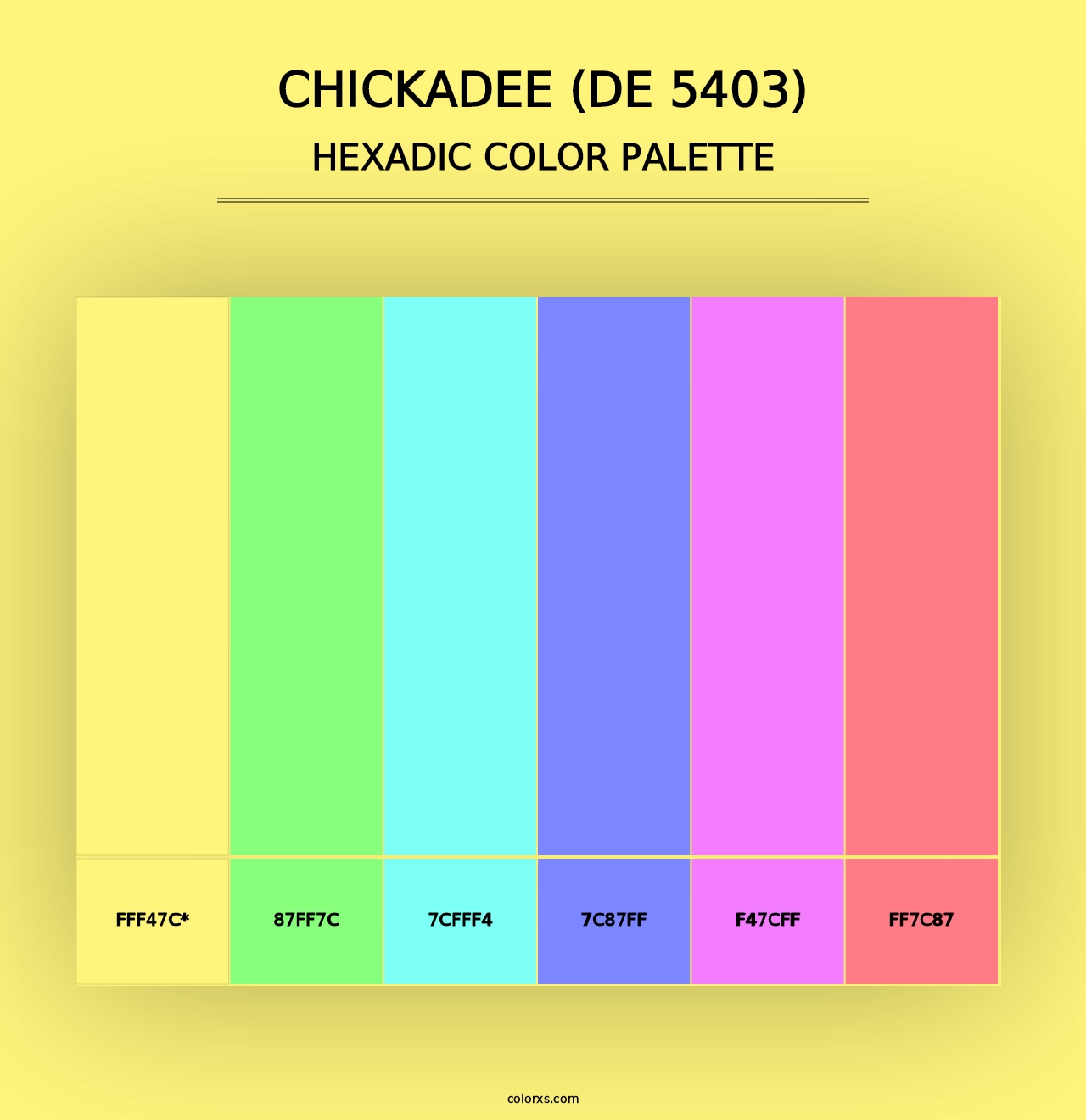 Chickadee (DE 5403) - Hexadic Color Palette