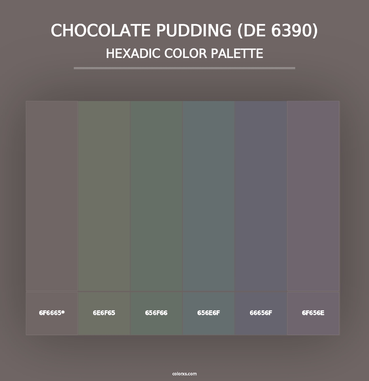 Chocolate Pudding (DE 6390) - Hexadic Color Palette