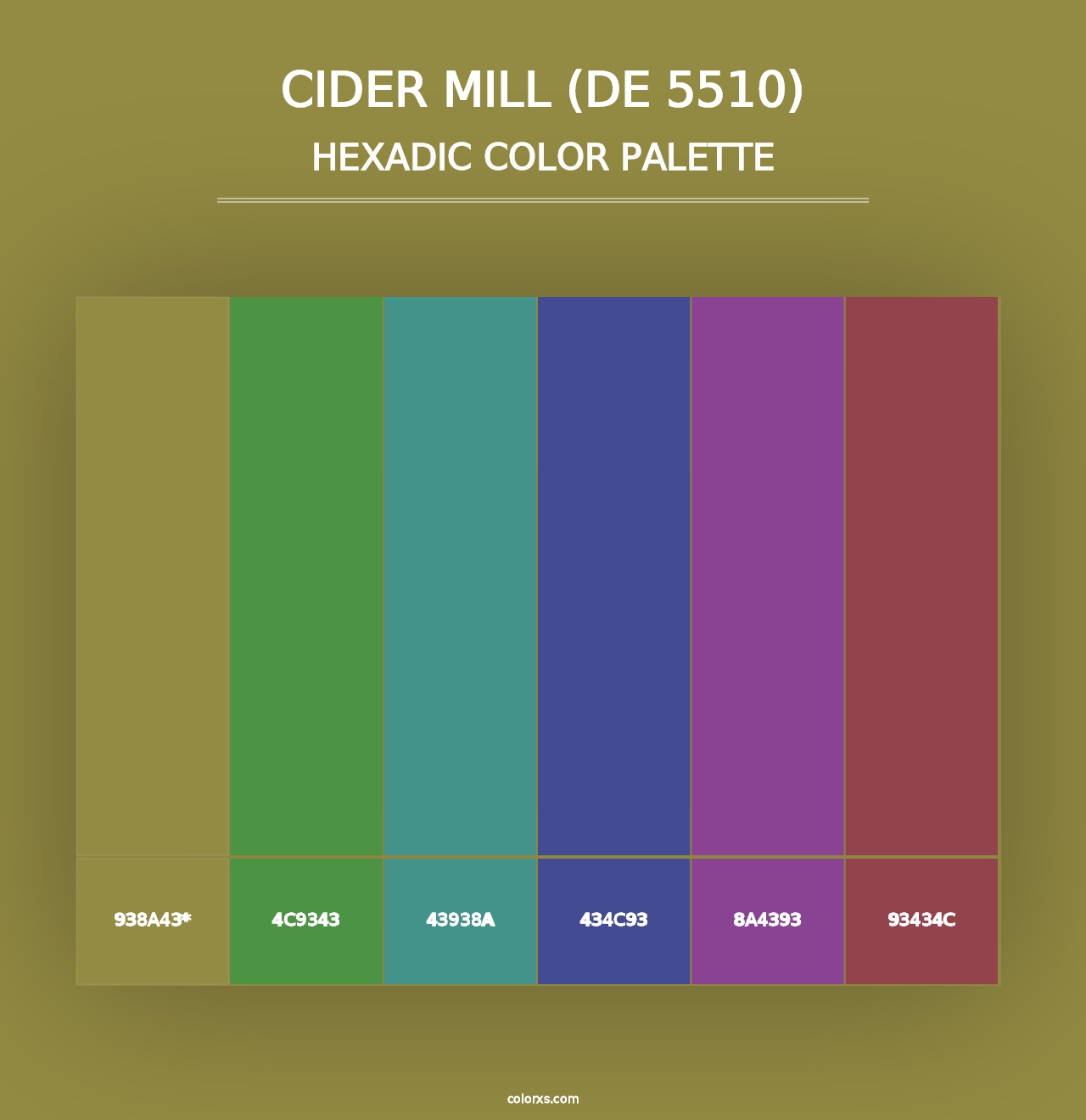 Cider Mill (DE 5510) - Hexadic Color Palette