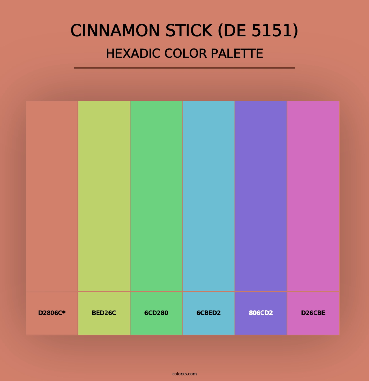 Cinnamon Stick (DE 5151) - Hexadic Color Palette