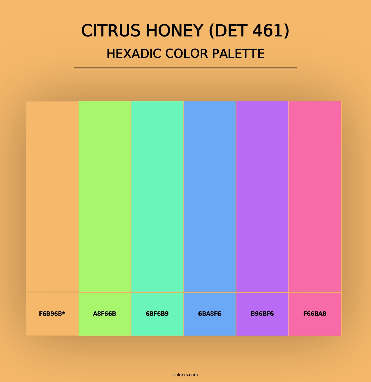 Citrus Honey (DET 461) - Hexadic Color Palette