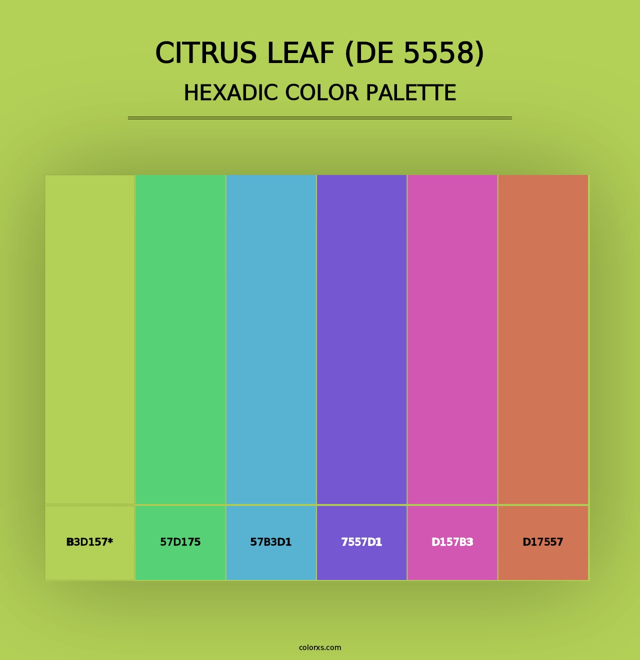 Citrus Leaf (DE 5558) - Hexadic Color Palette