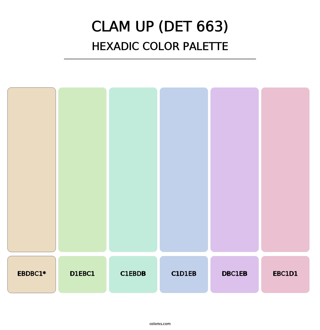 Clam Up (DET 663) - Hexadic Color Palette