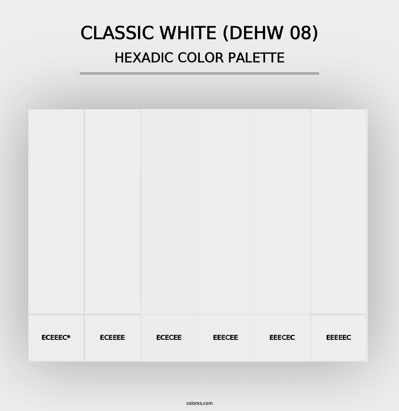 Classic White (DEHW 08) - Hexadic Color Palette