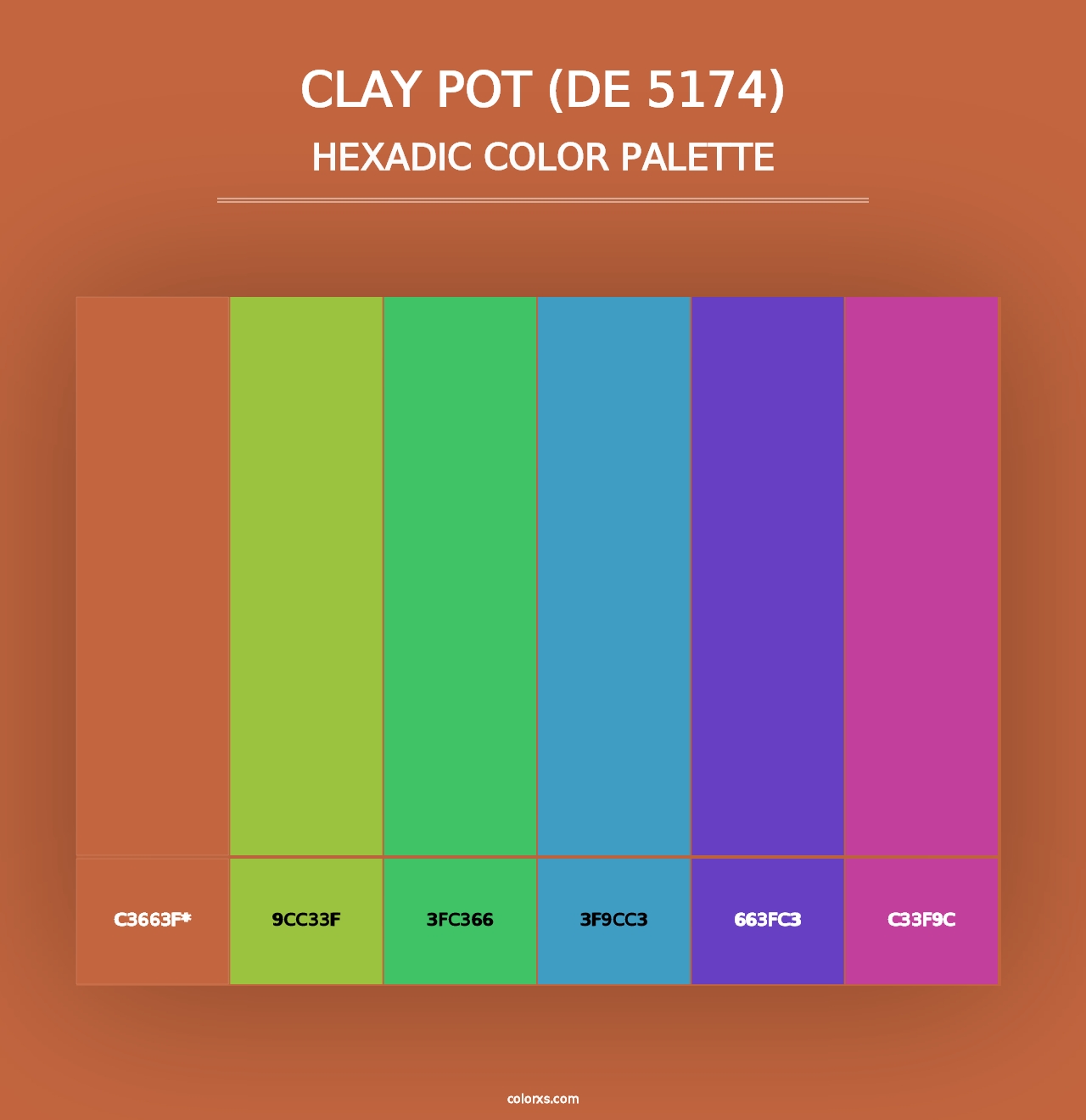 Clay Pot (DE 5174) - Hexadic Color Palette