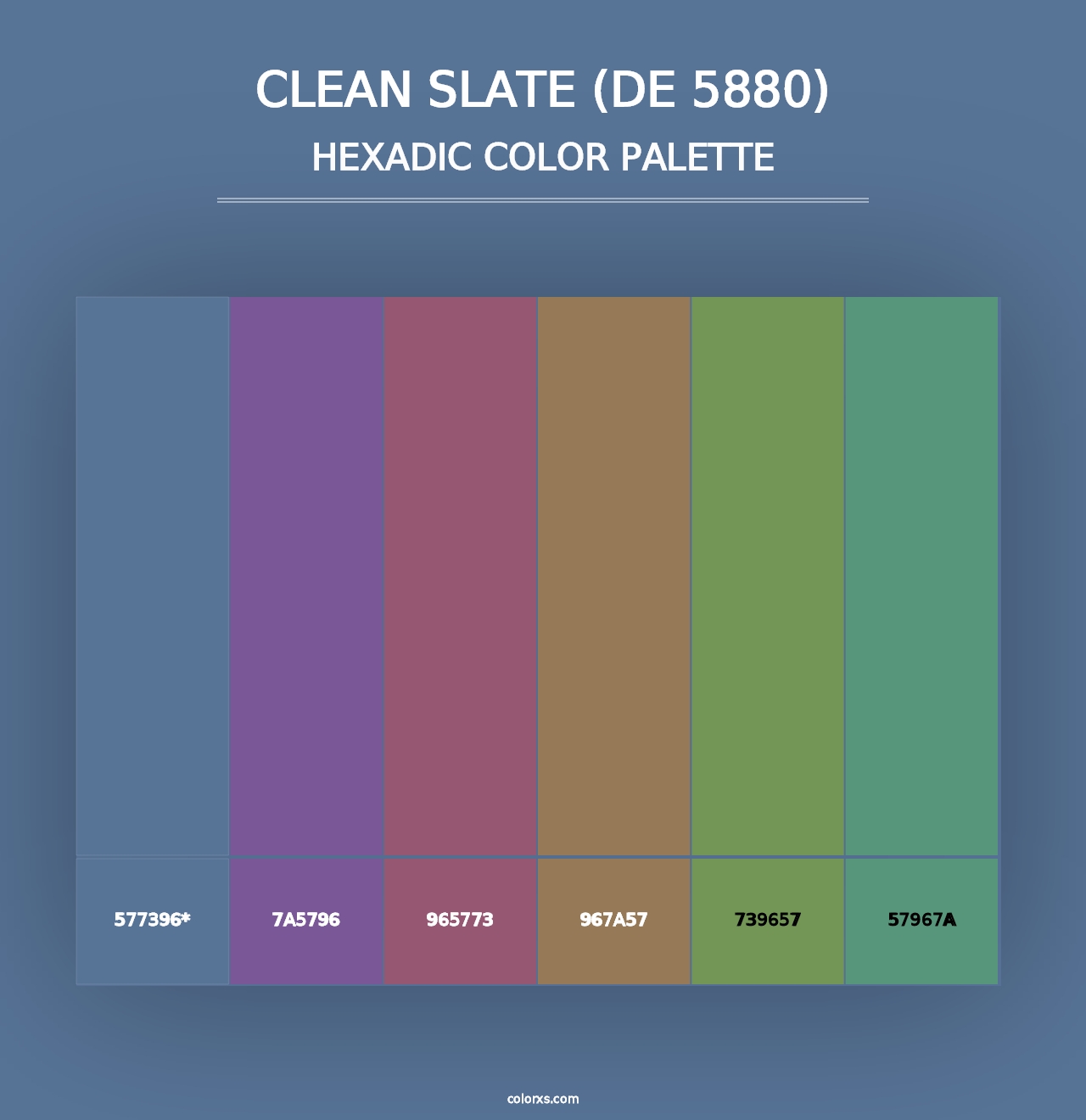 Clean Slate (DE 5880) - Hexadic Color Palette