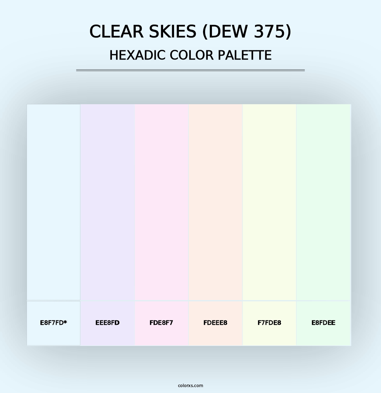 Clear Skies (DEW 375) - Hexadic Color Palette