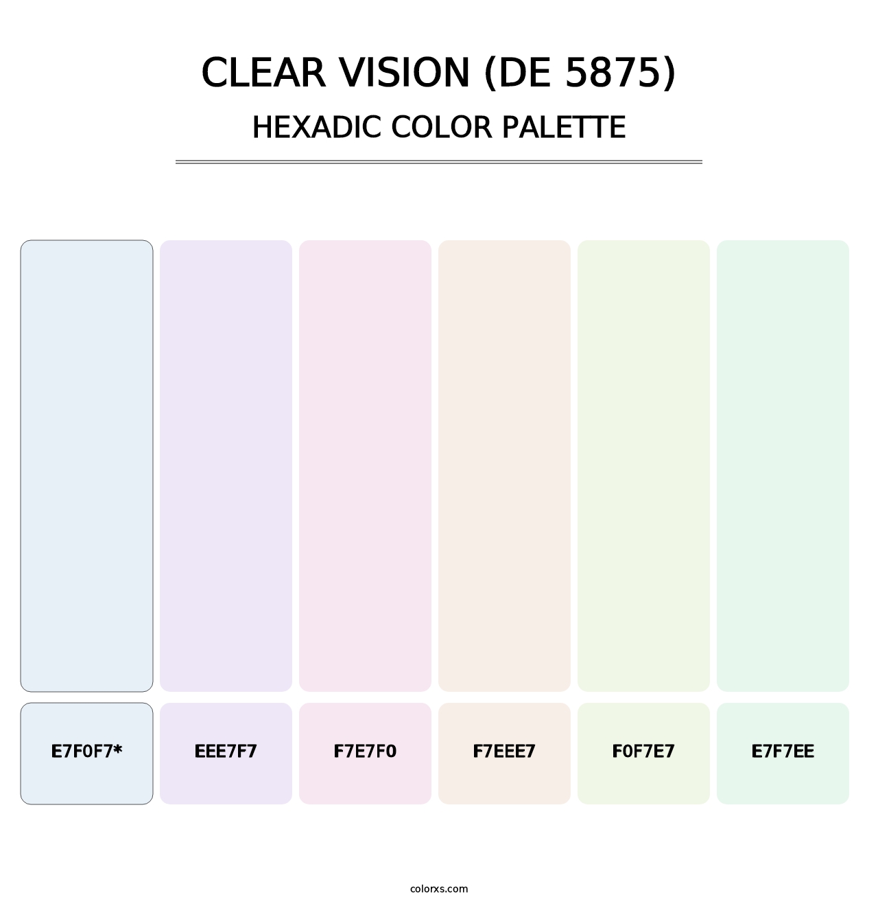 Clear Vision (DE 5875) - Hexadic Color Palette