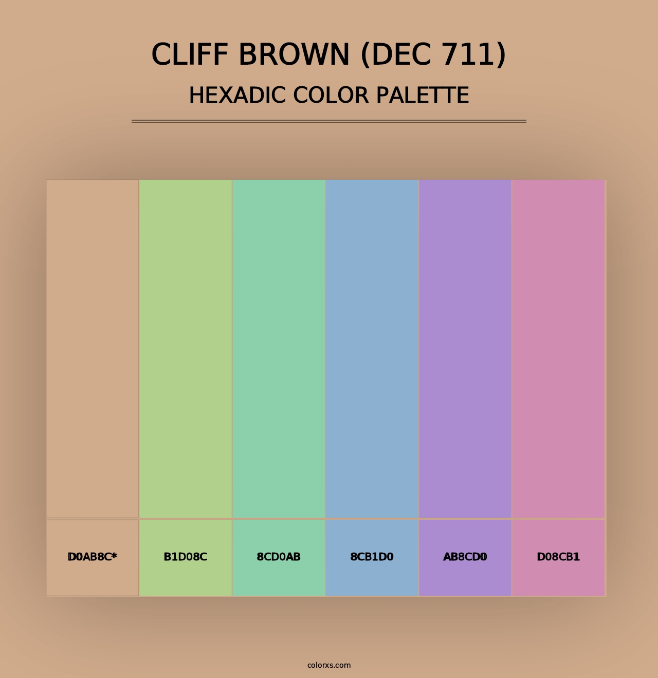 Cliff Brown (DEC 711) - Hexadic Color Palette