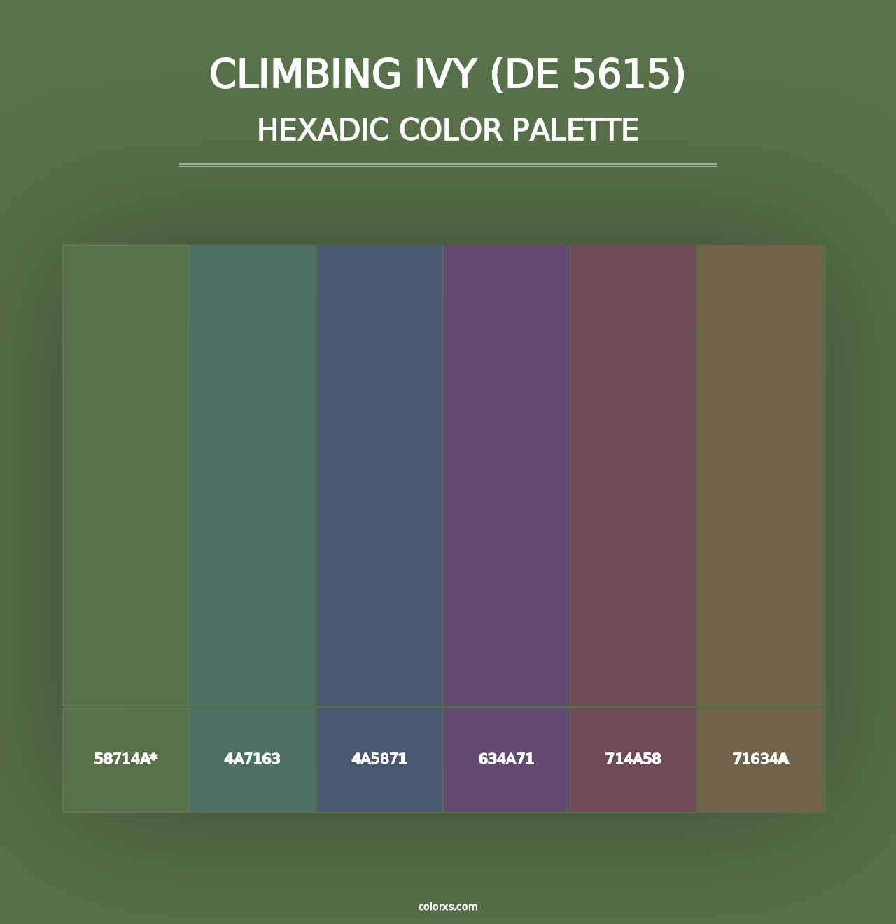 Climbing Ivy (DE 5615) - Hexadic Color Palette