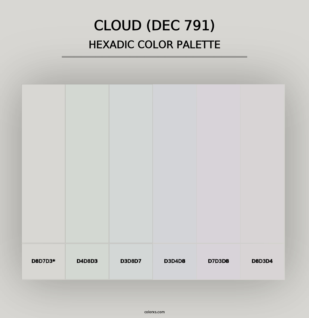 Cloud (DEC 791) - Hexadic Color Palette