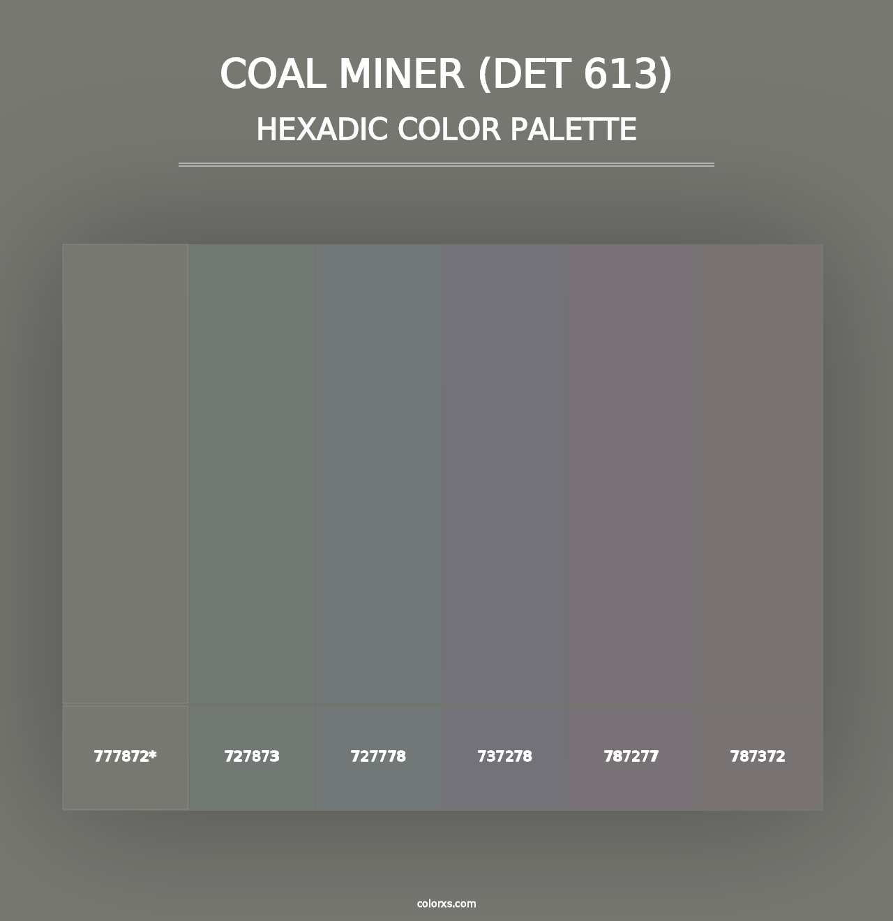 Coal Miner (DET 613) - Hexadic Color Palette