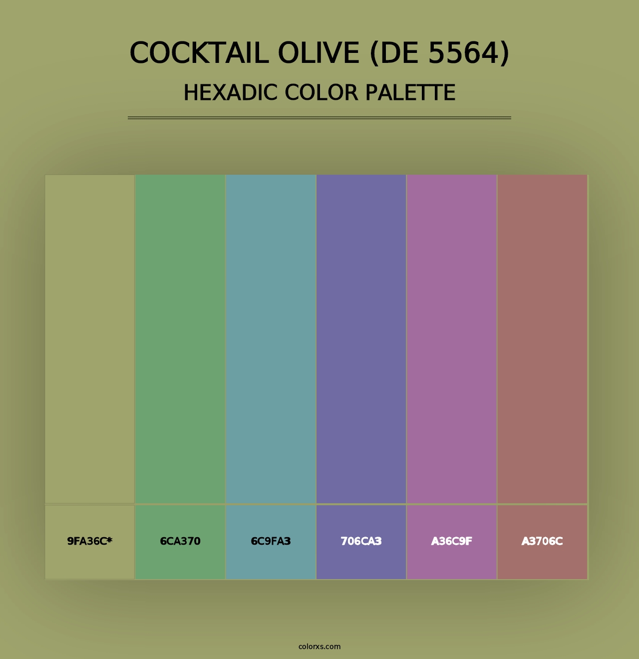 Cocktail Olive (DE 5564) - Hexadic Color Palette