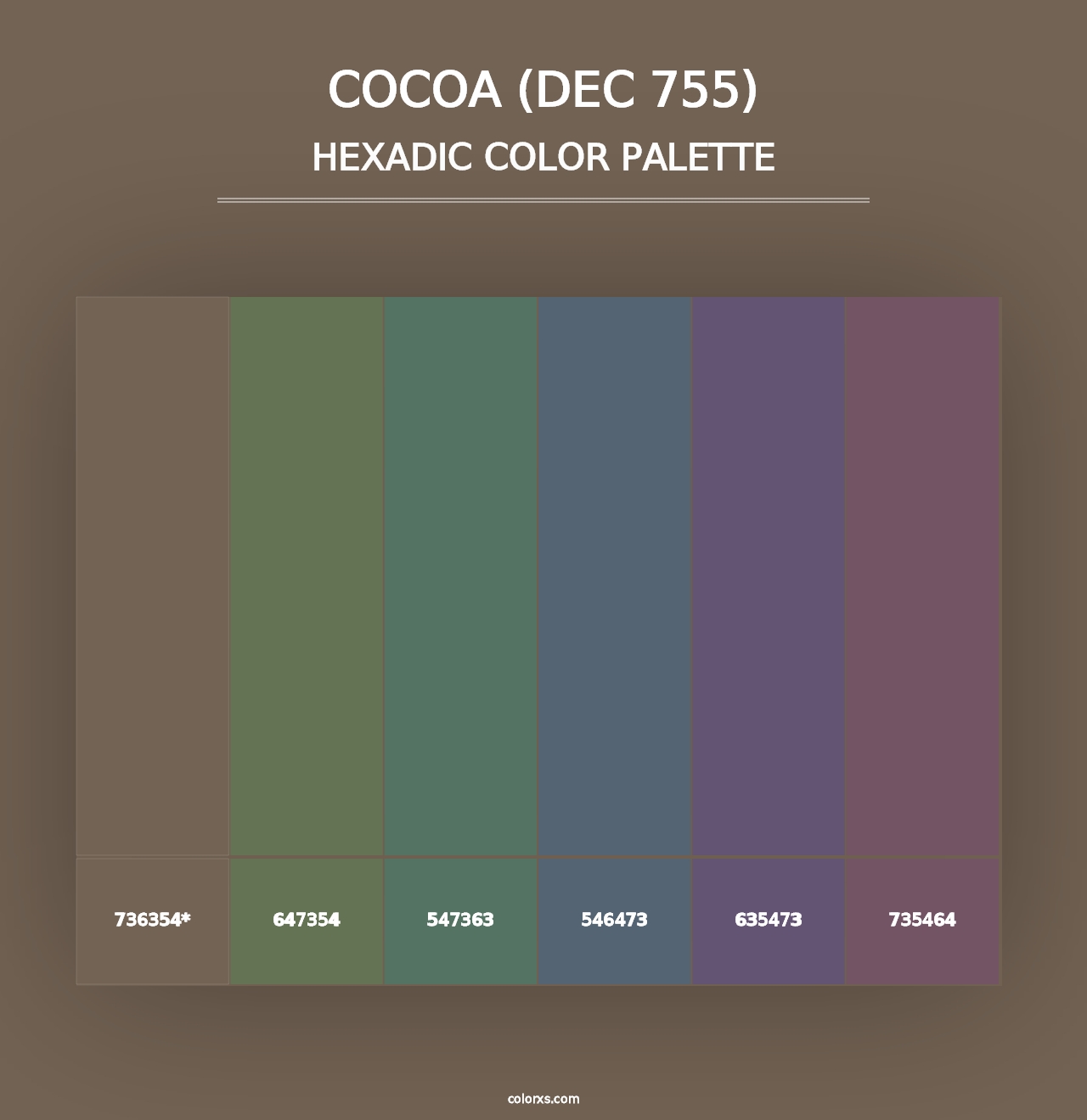 Cocoa (DEC 755) - Hexadic Color Palette