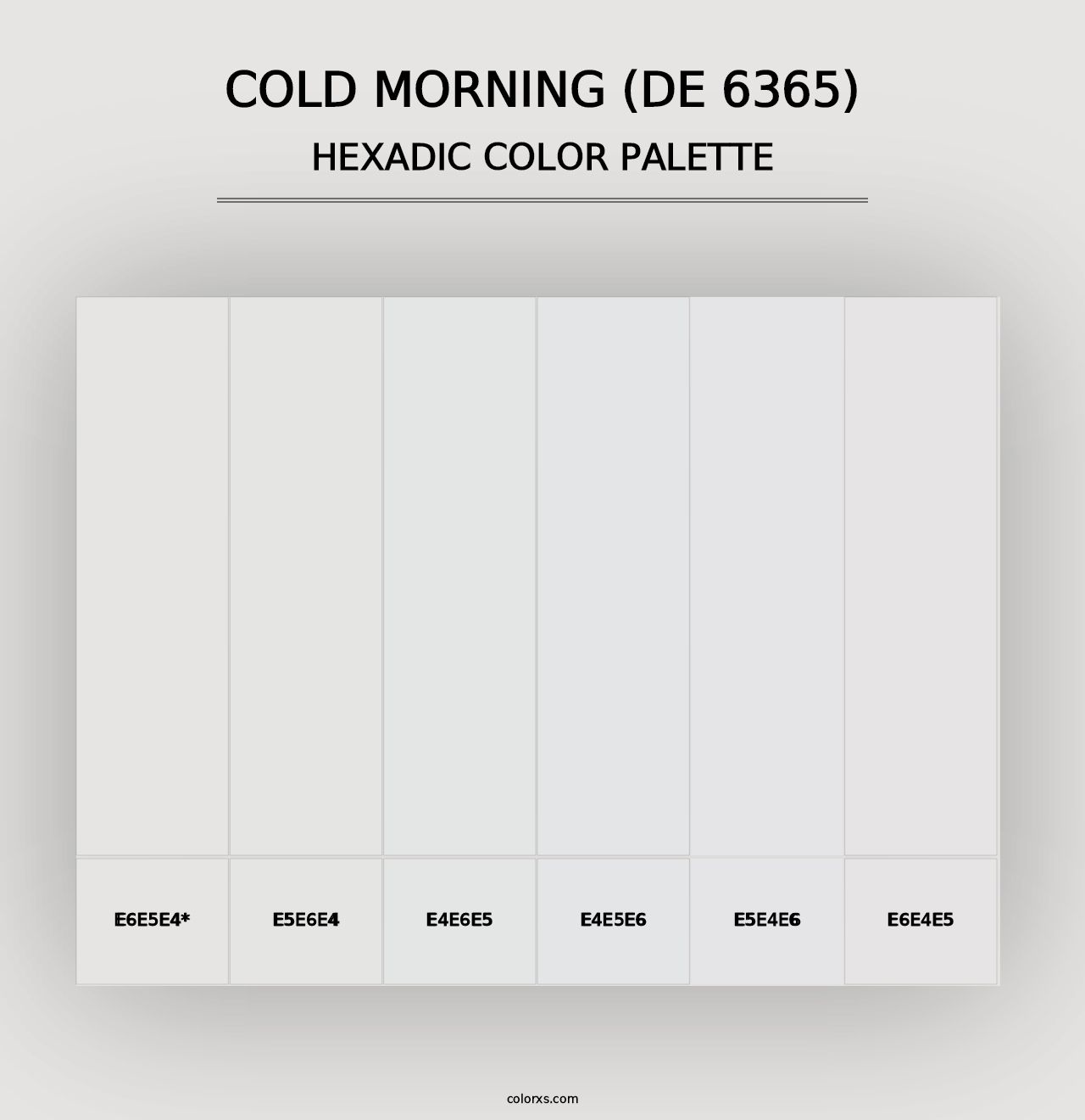 Cold Morning (DE 6365) - Hexadic Color Palette