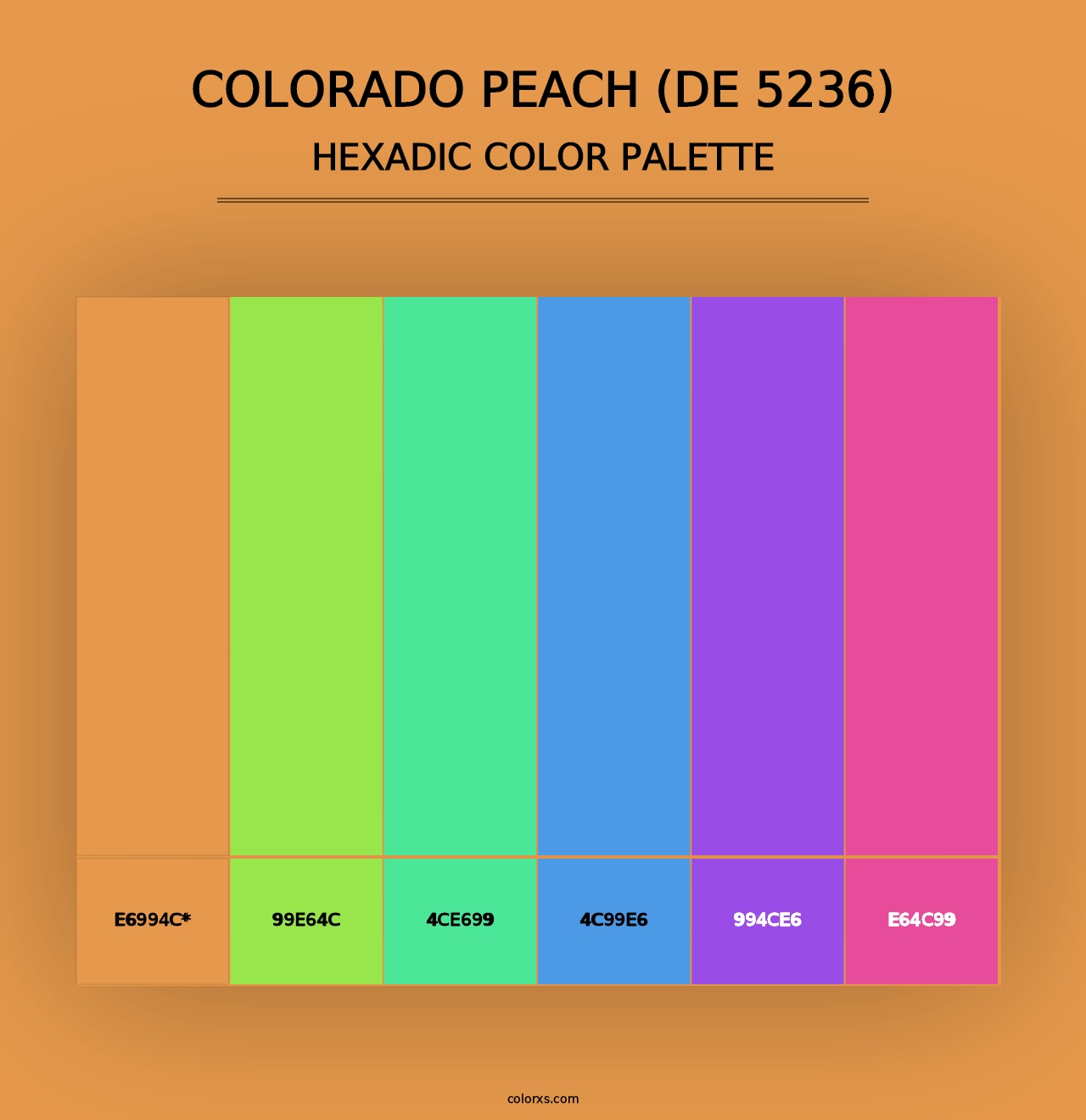 Colorado Peach (DE 5236) - Hexadic Color Palette