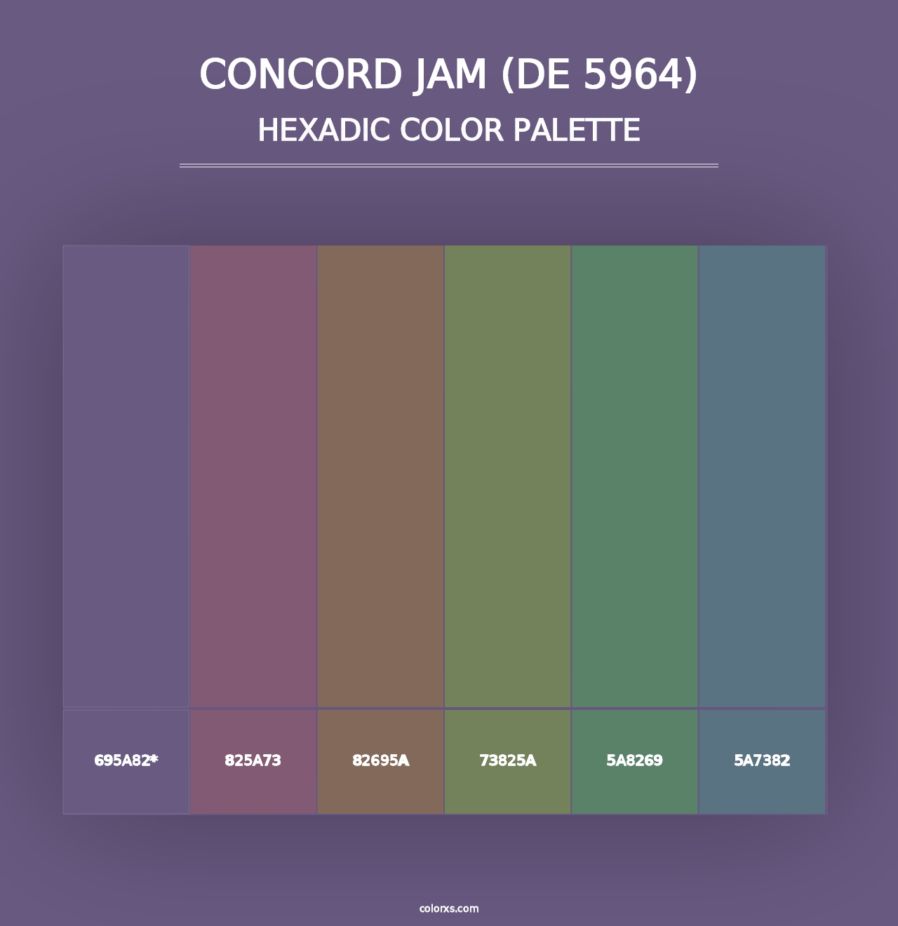 Concord Jam (DE 5964) - Hexadic Color Palette