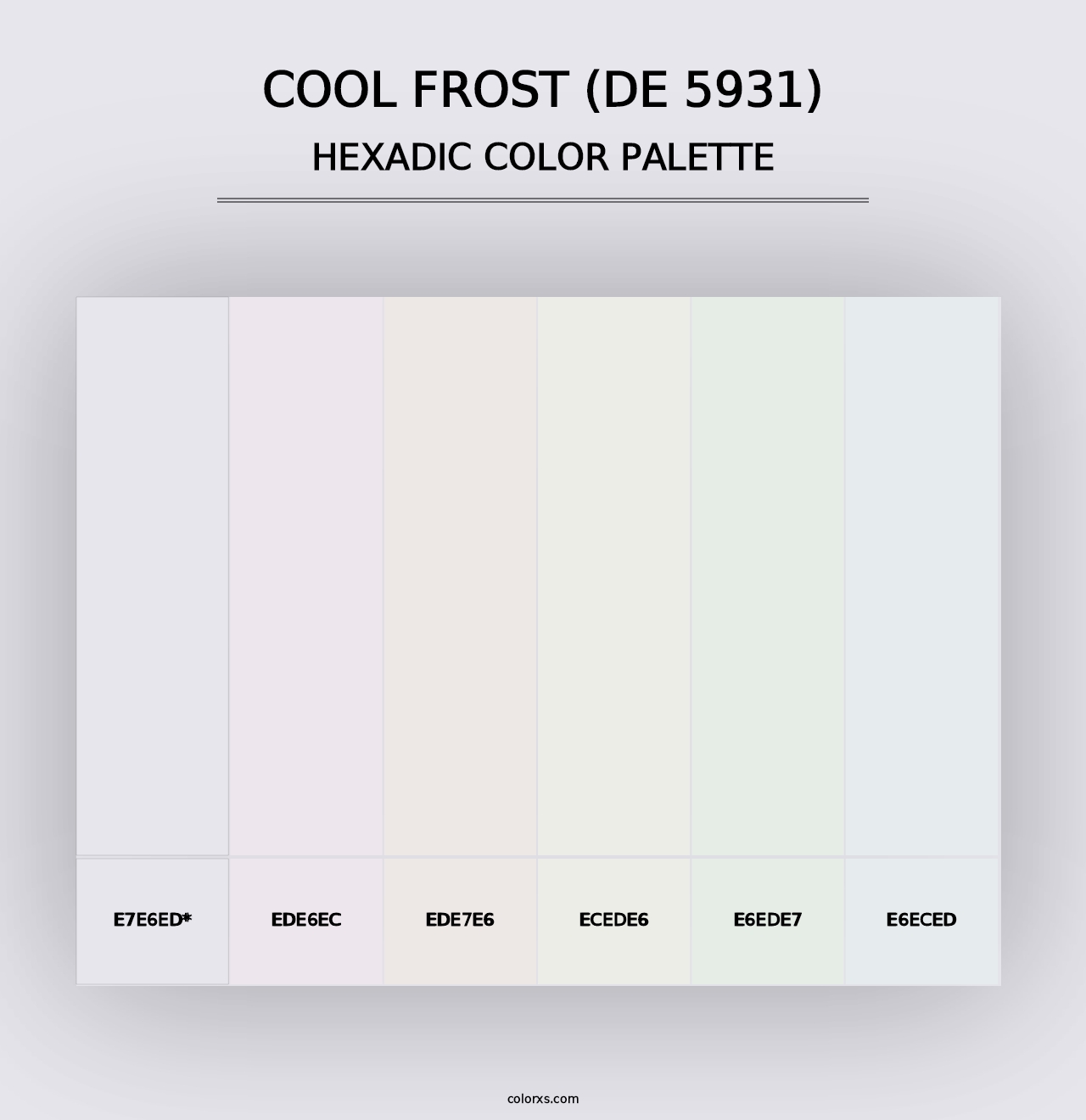 Cool Frost (DE 5931) - Hexadic Color Palette