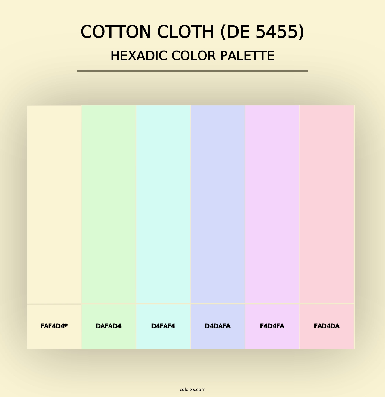 Cotton Cloth (DE 5455) - Hexadic Color Palette