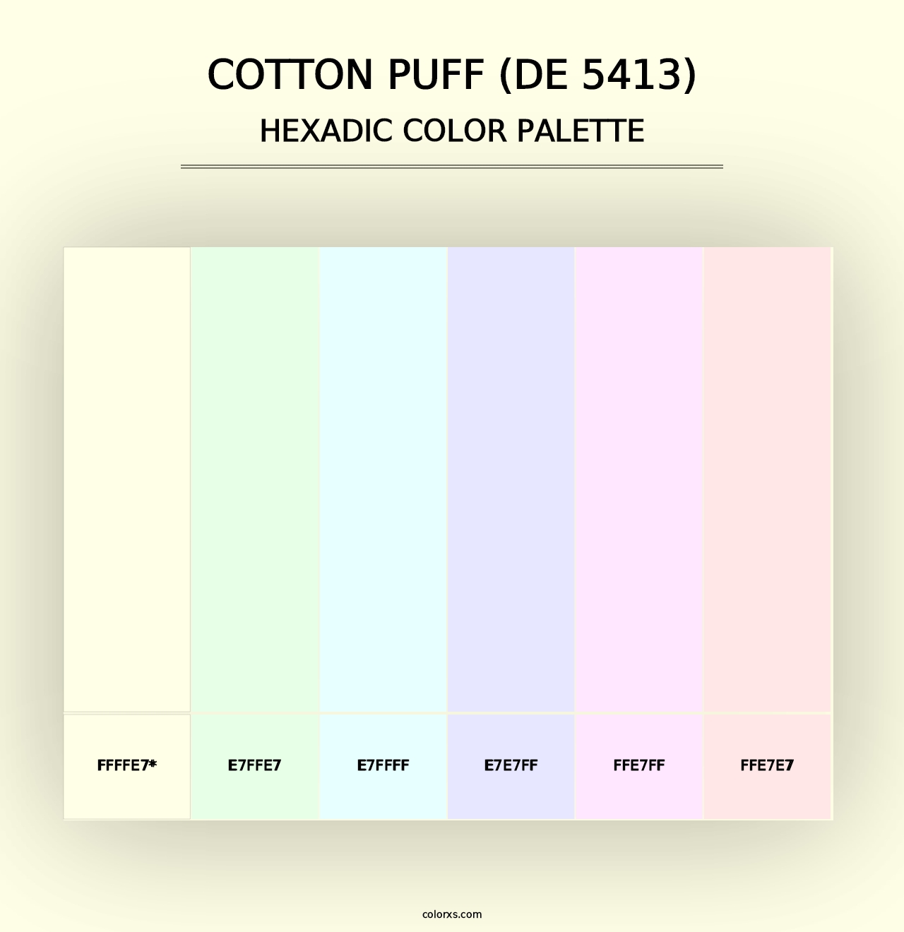 Cotton Puff (DE 5413) - Hexadic Color Palette