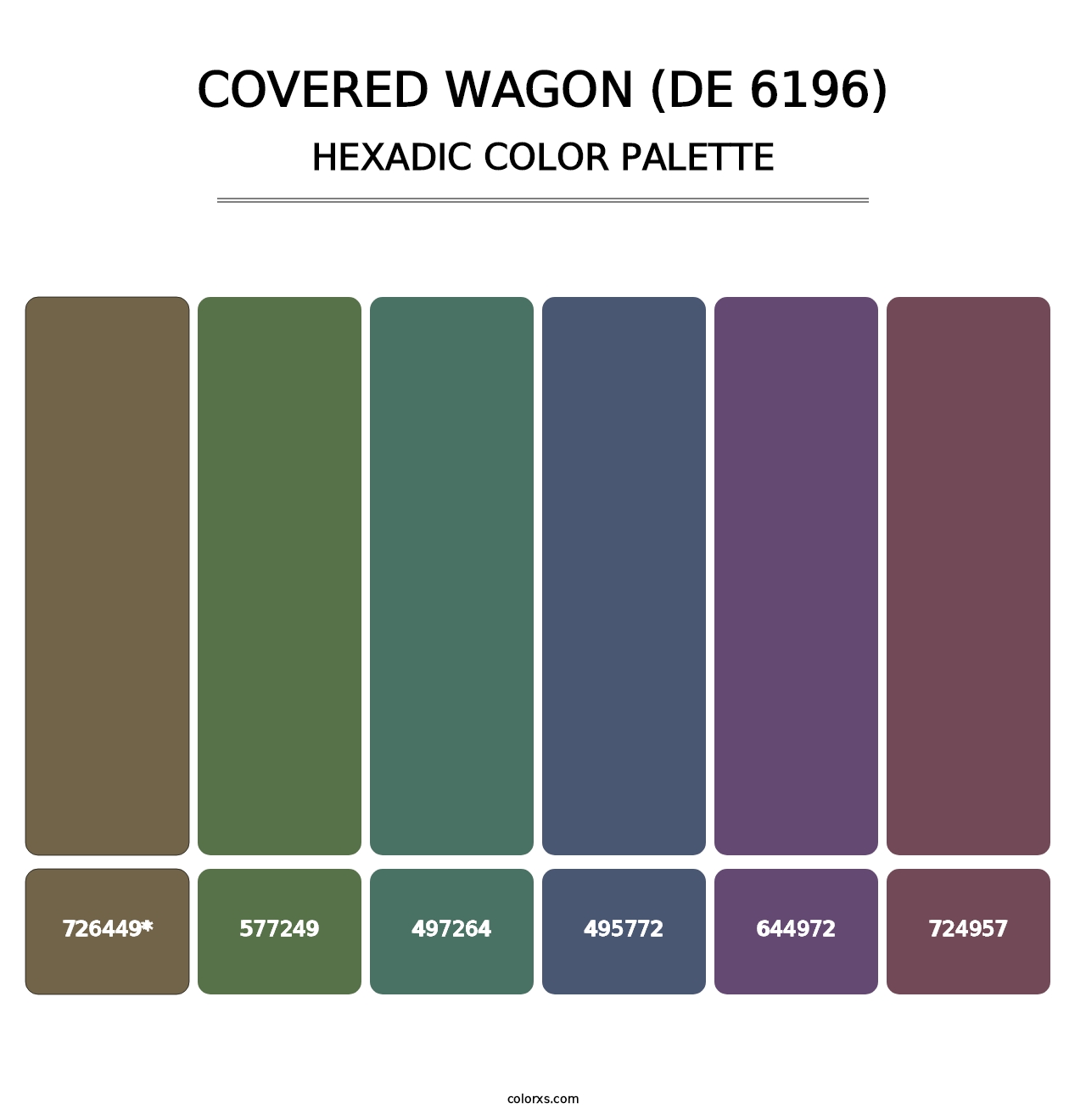 Covered Wagon (DE 6196) - Hexadic Color Palette