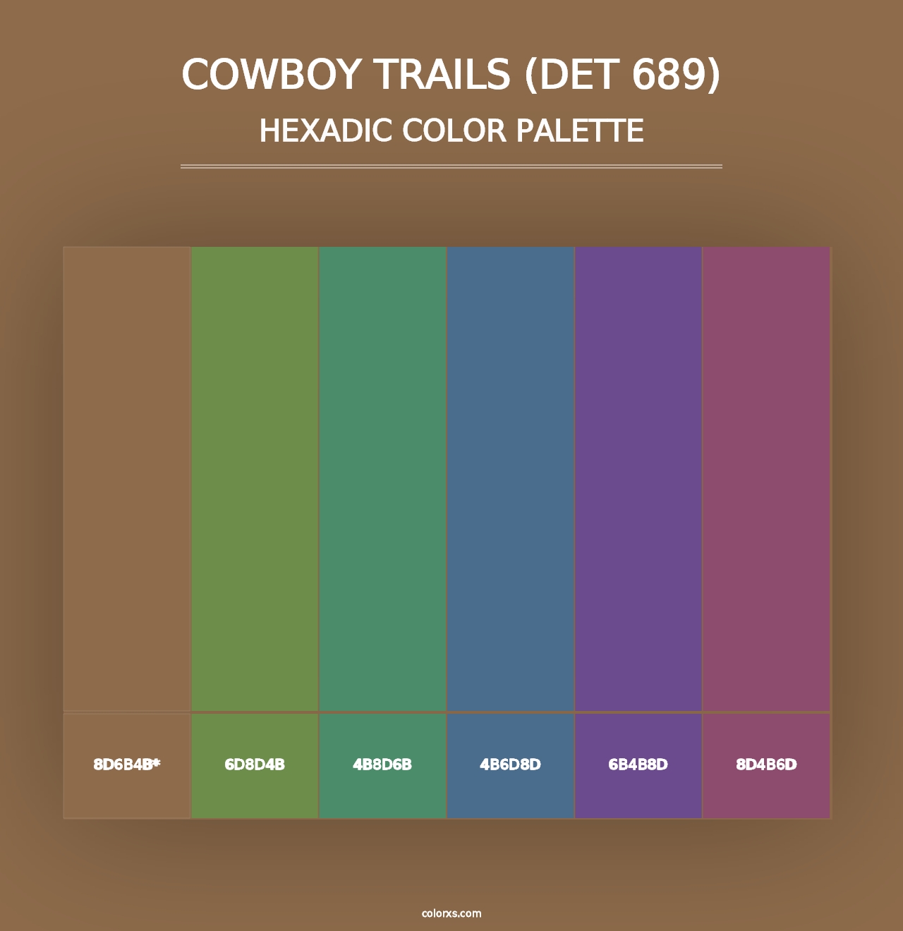 Cowboy Trails (DET 689) - Hexadic Color Palette