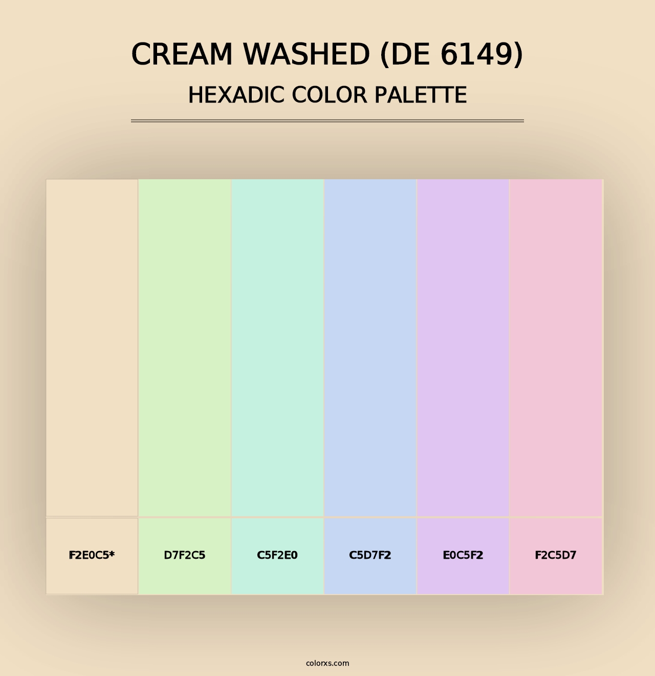 Cream Washed (DE 6149) - Hexadic Color Palette