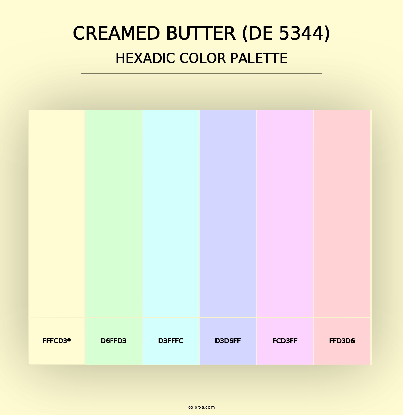 Creamed Butter (DE 5344) - Hexadic Color Palette