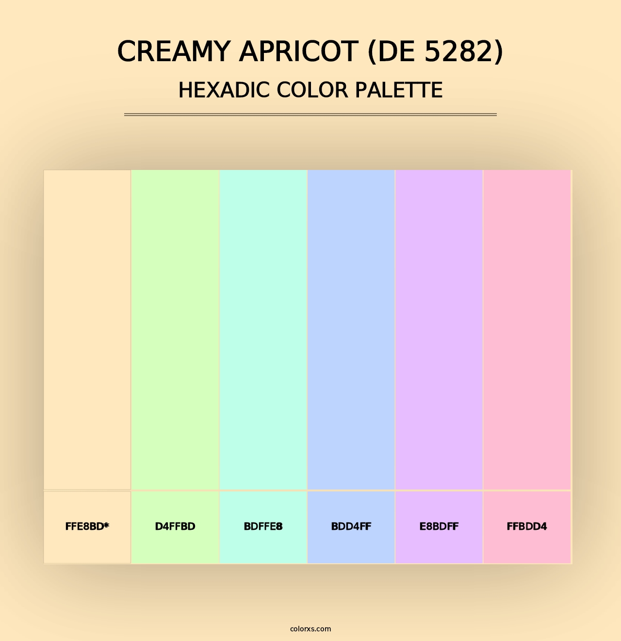 Creamy Apricot (DE 5282) - Hexadic Color Palette