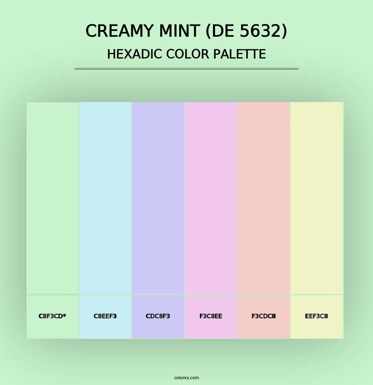 Creamy Mint (DE 5632) - Hexadic Color Palette