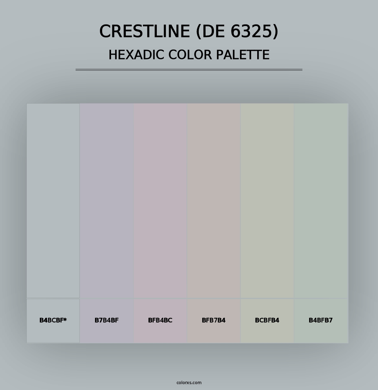 Crestline (DE 6325) - Hexadic Color Palette