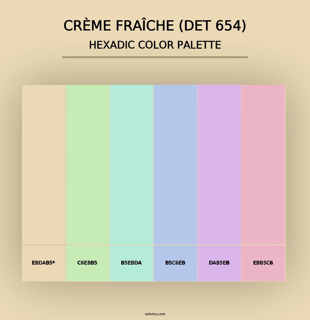 Crème Fraîche (DET 654) - Hexadic Color Palette