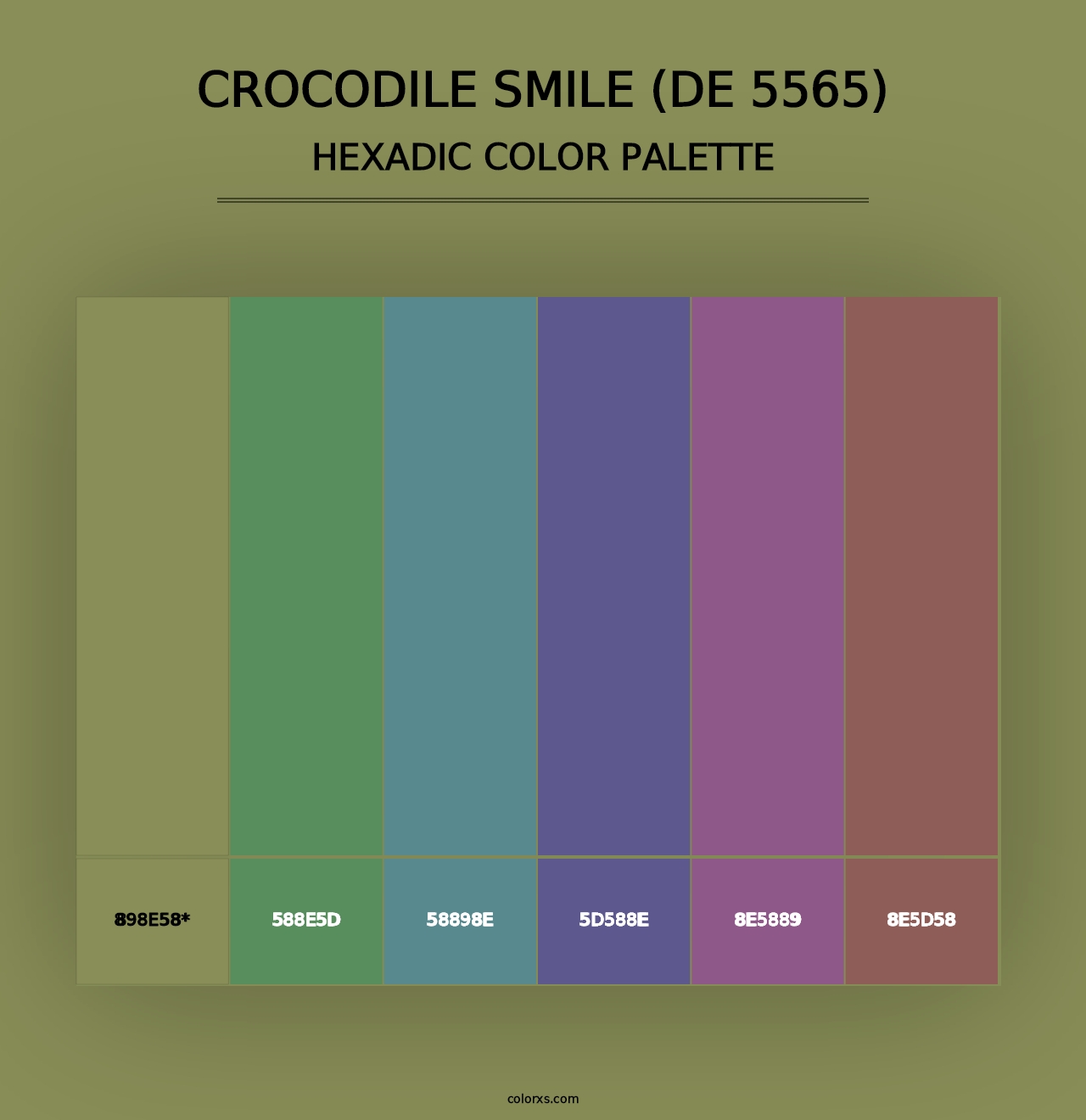 Crocodile Smile (DE 5565) - Hexadic Color Palette