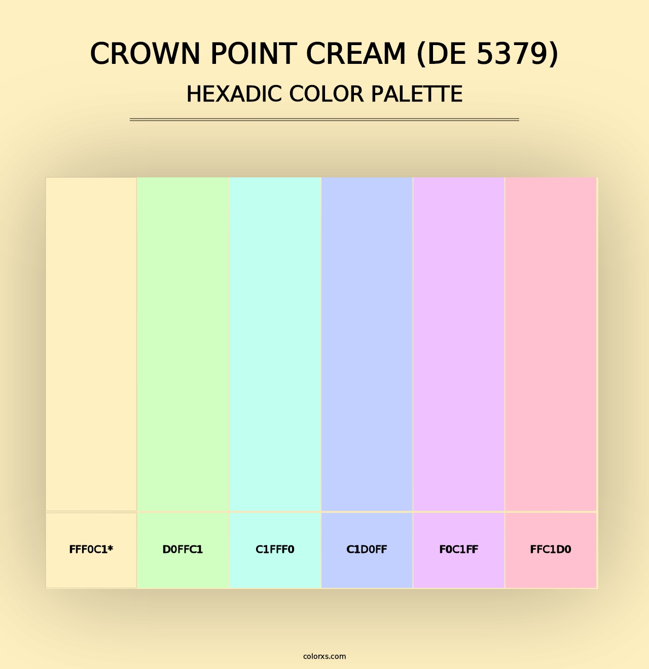 Crown Point Cream (DE 5379) - Hexadic Color Palette