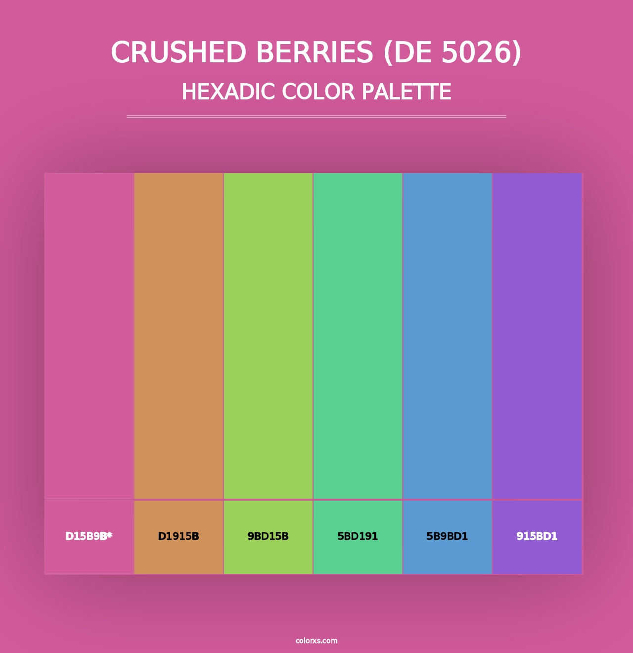 Crushed Berries (DE 5026) - Hexadic Color Palette