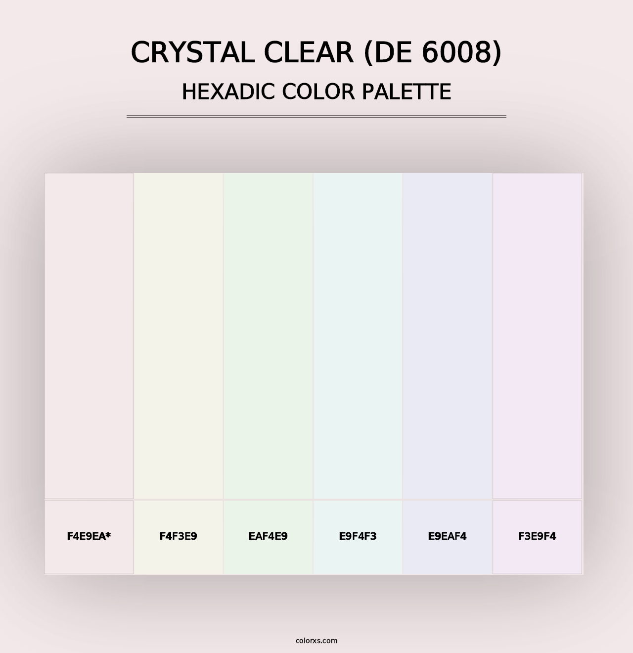 Crystal Clear (DE 6008) - Hexadic Color Palette