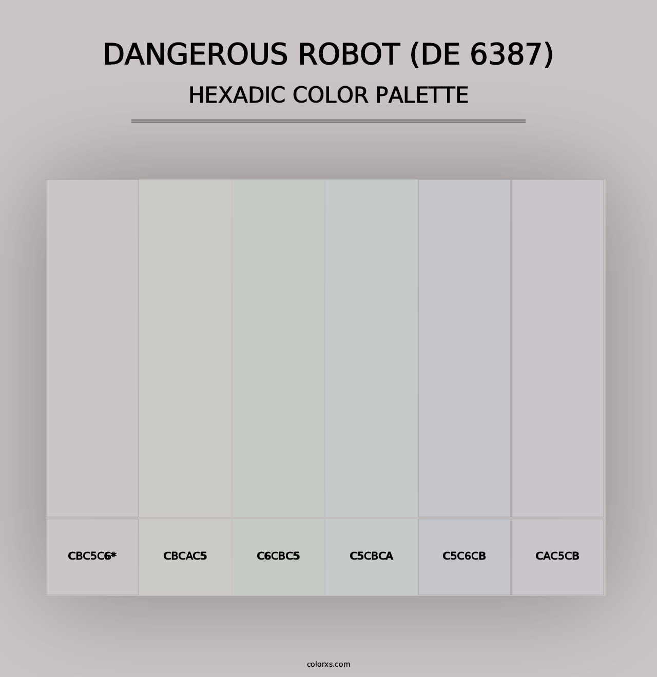 Dangerous Robot (DE 6387) - Hexadic Color Palette