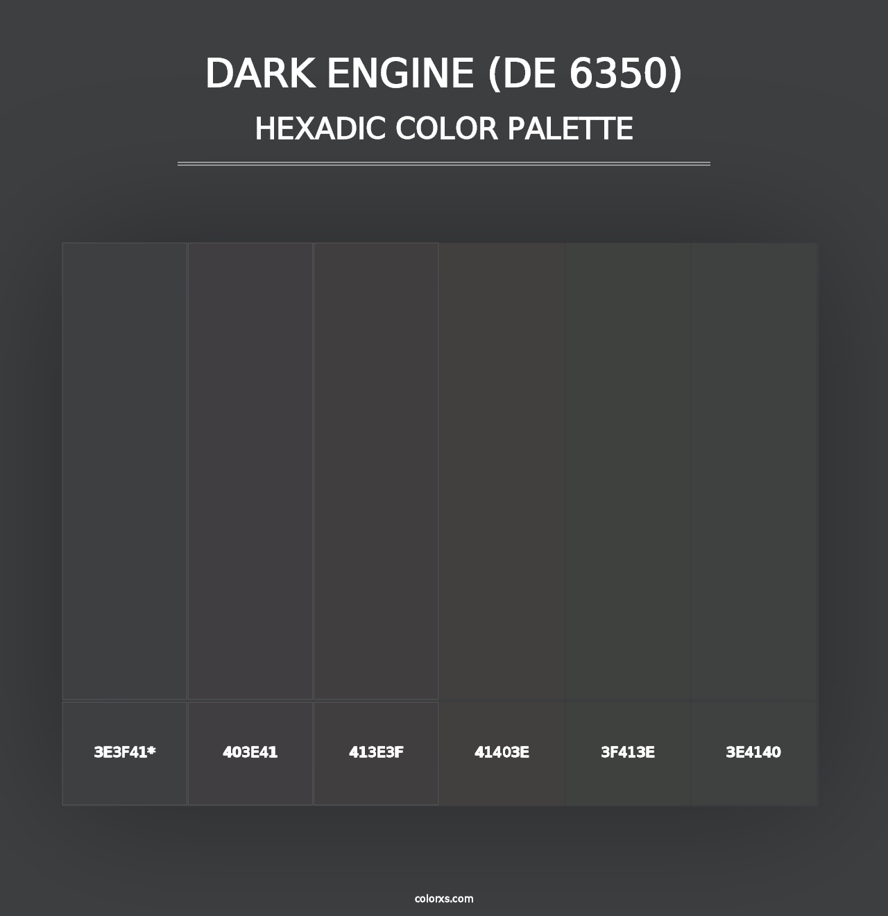 Dark Engine (DE 6350) - Hexadic Color Palette