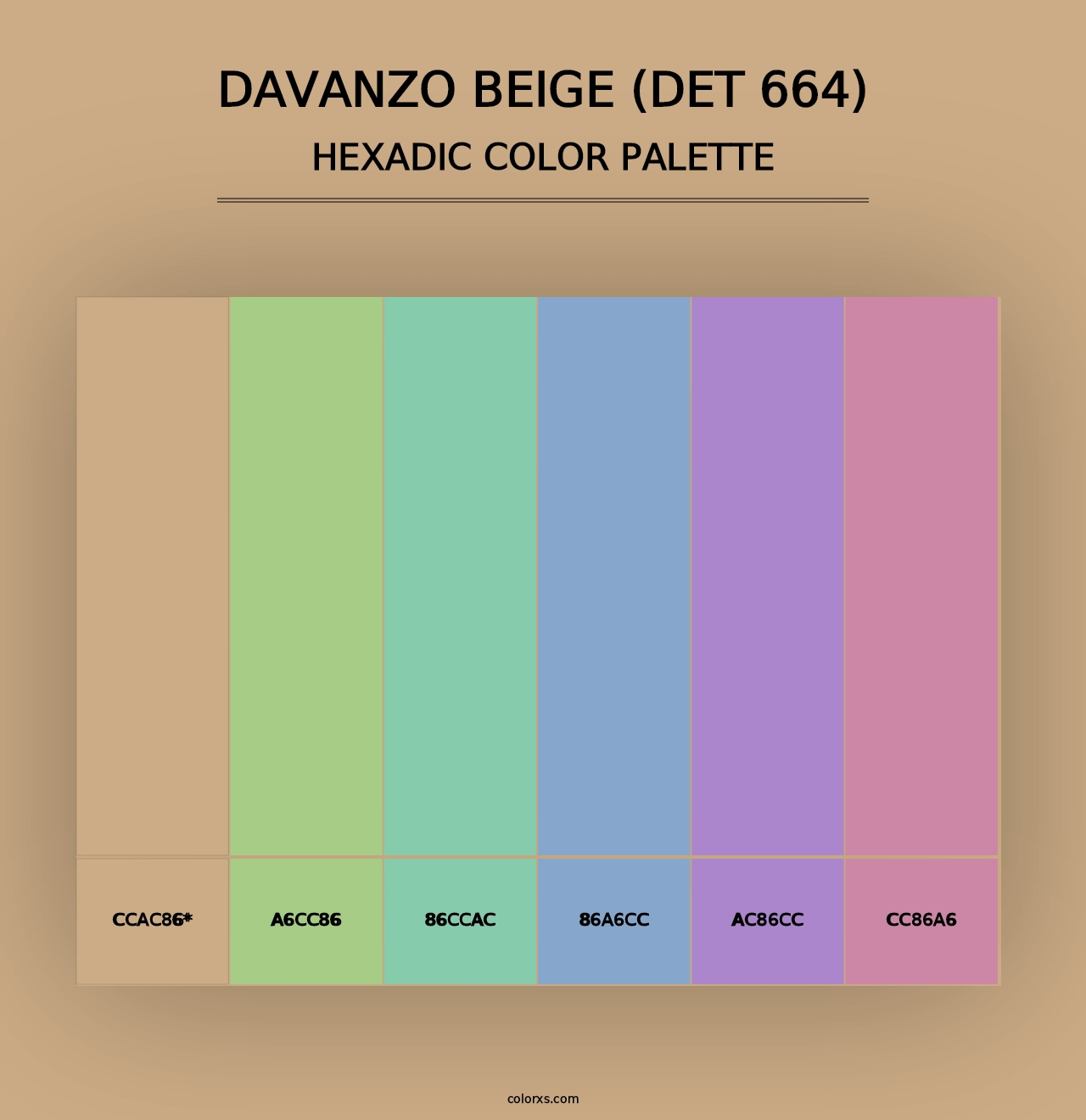 DaVanzo Beige (DET 664) - Hexadic Color Palette