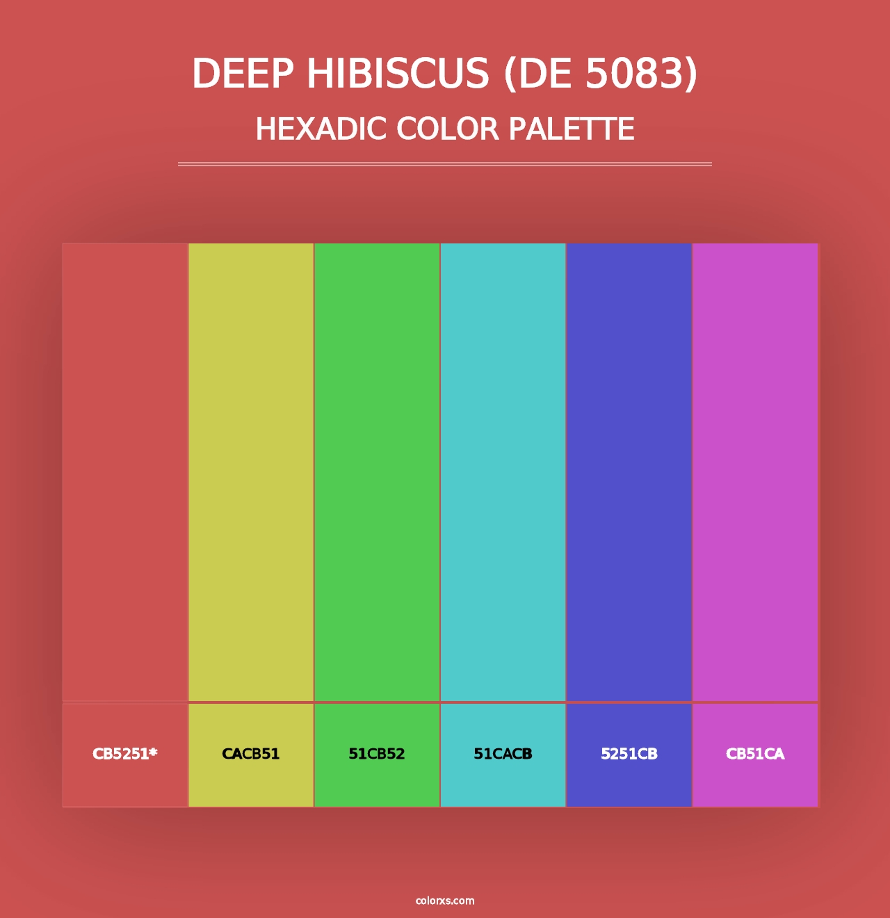 Deep Hibiscus (DE 5083) - Hexadic Color Palette