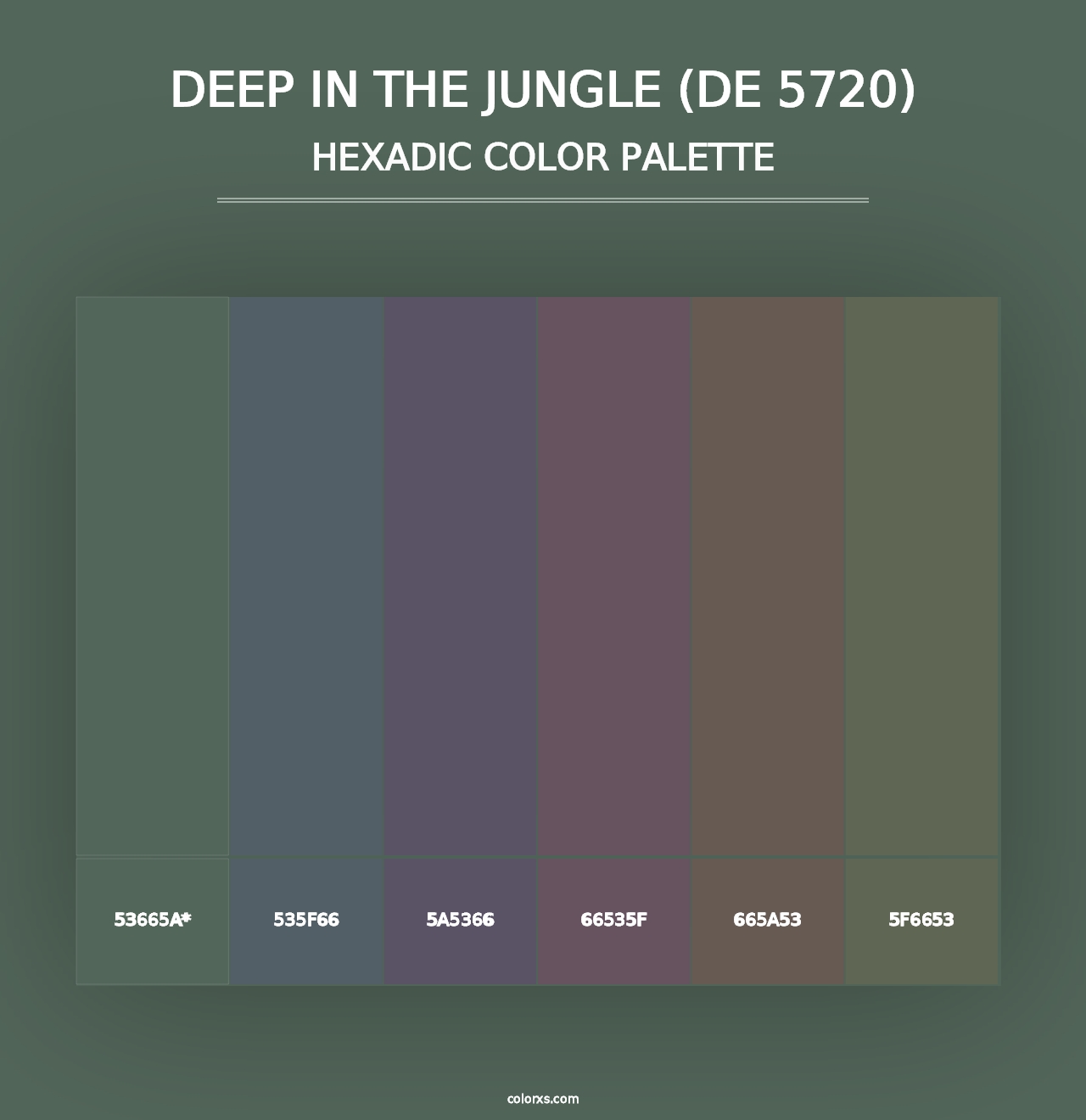 Deep in the Jungle (DE 5720) - Hexadic Color Palette