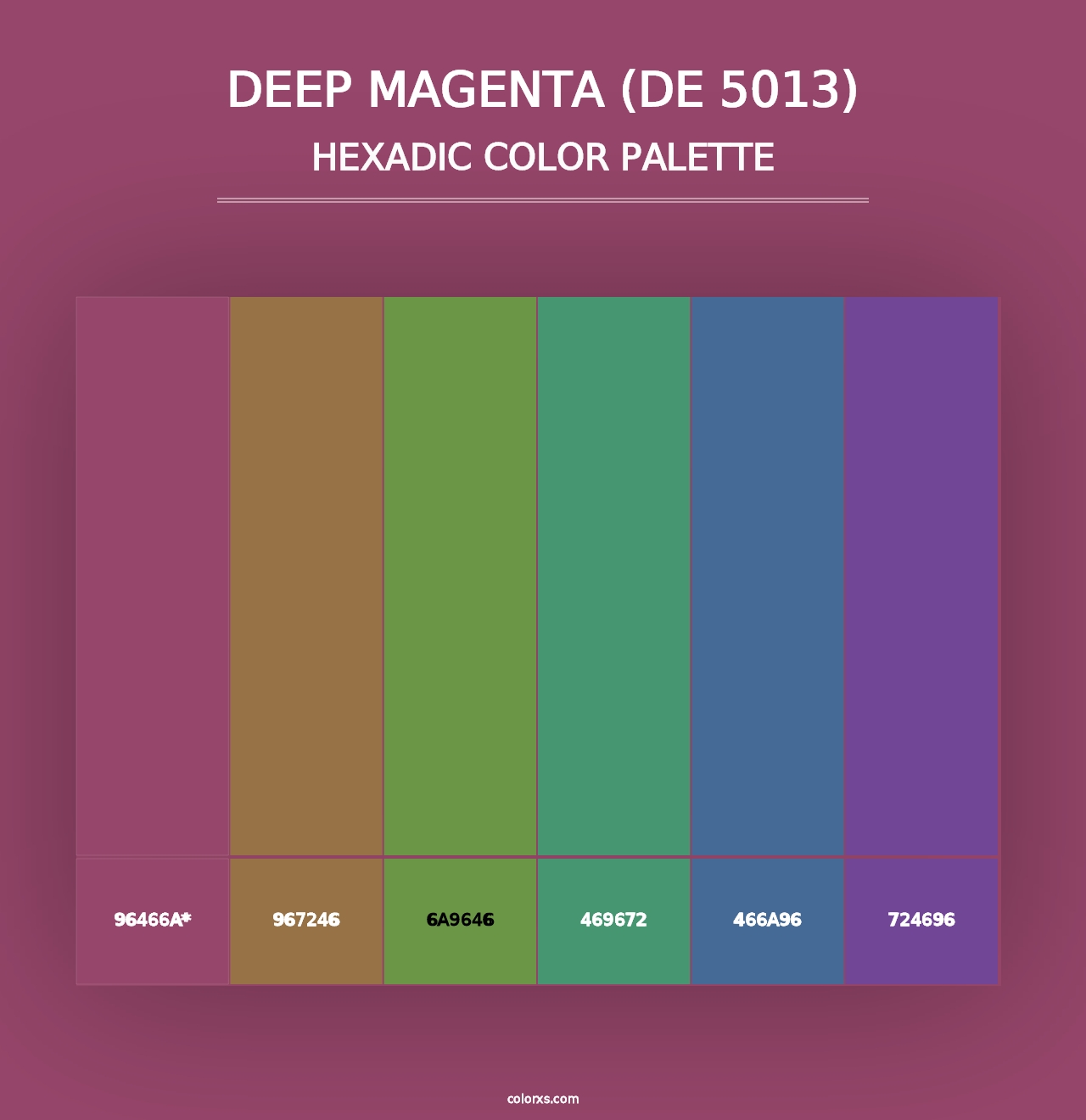 Deep Magenta (DE 5013) - Hexadic Color Palette