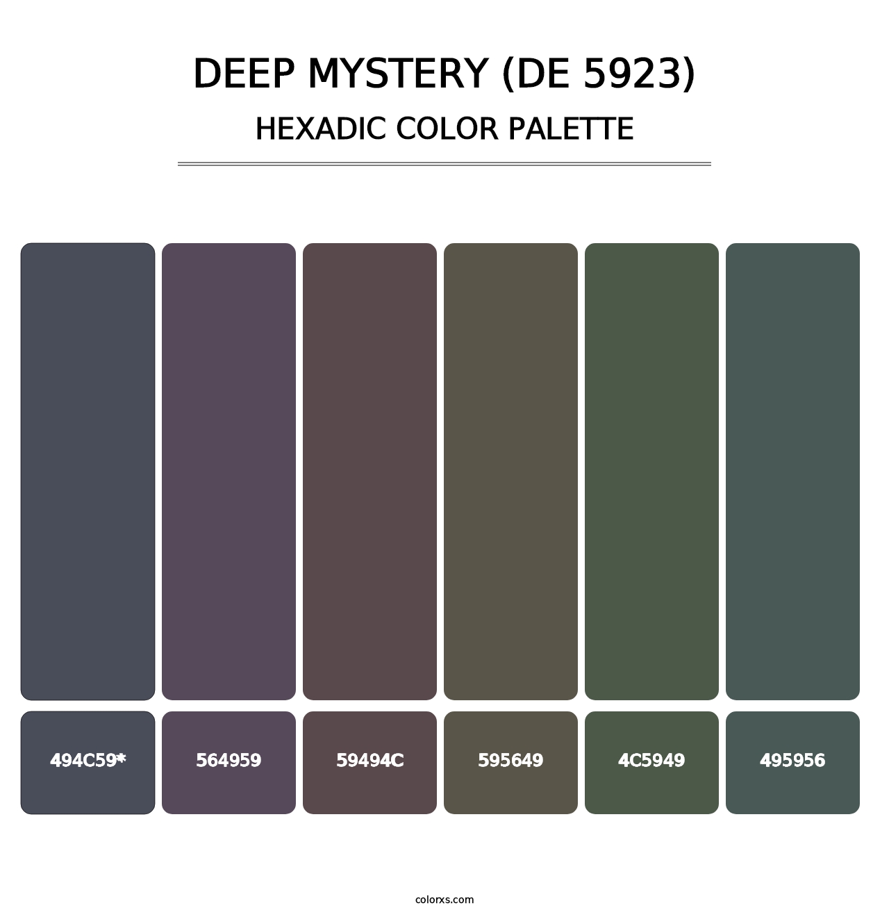 Deep Mystery (DE 5923) - Hexadic Color Palette