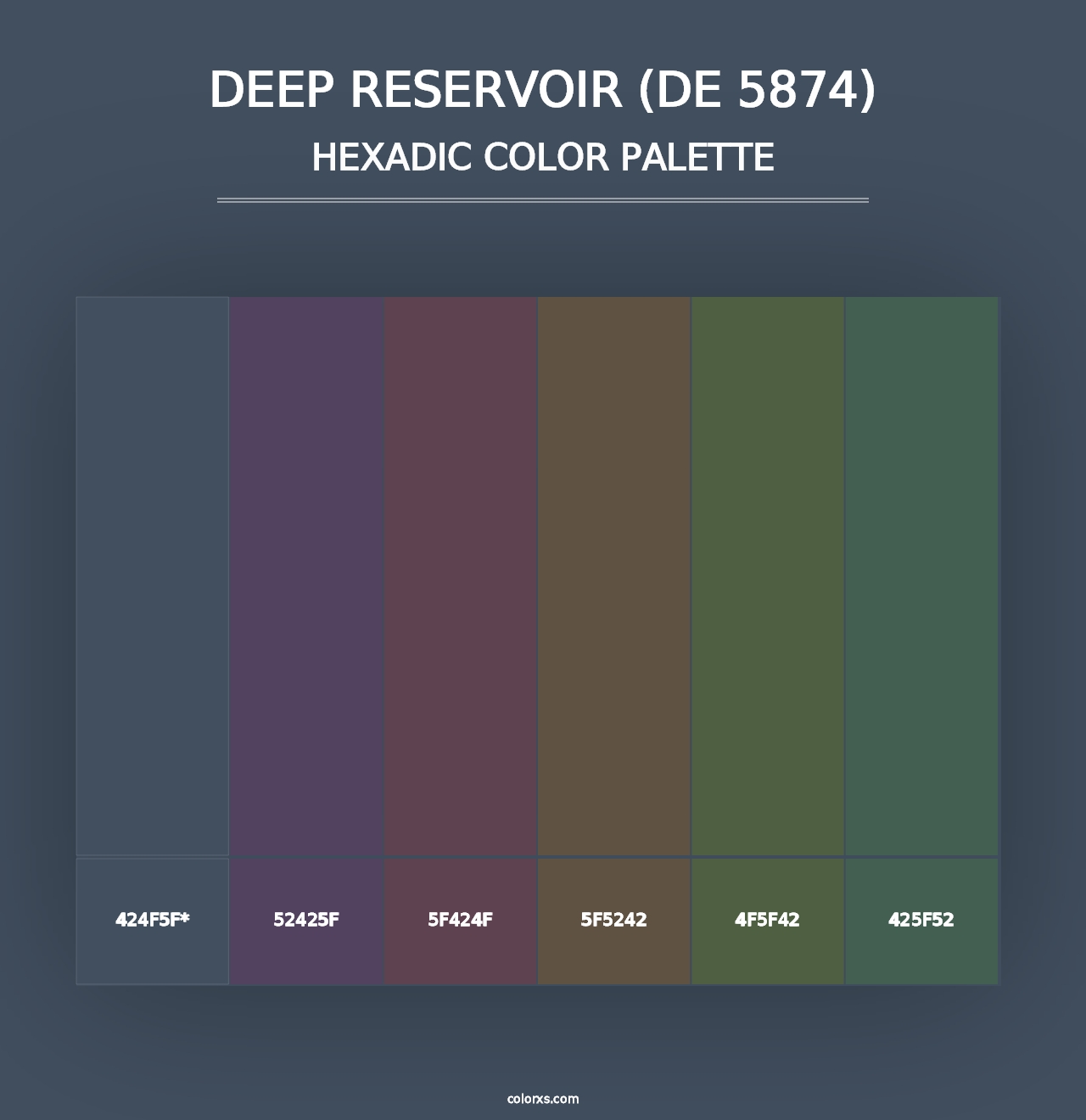 Deep Reservoir (DE 5874) - Hexadic Color Palette