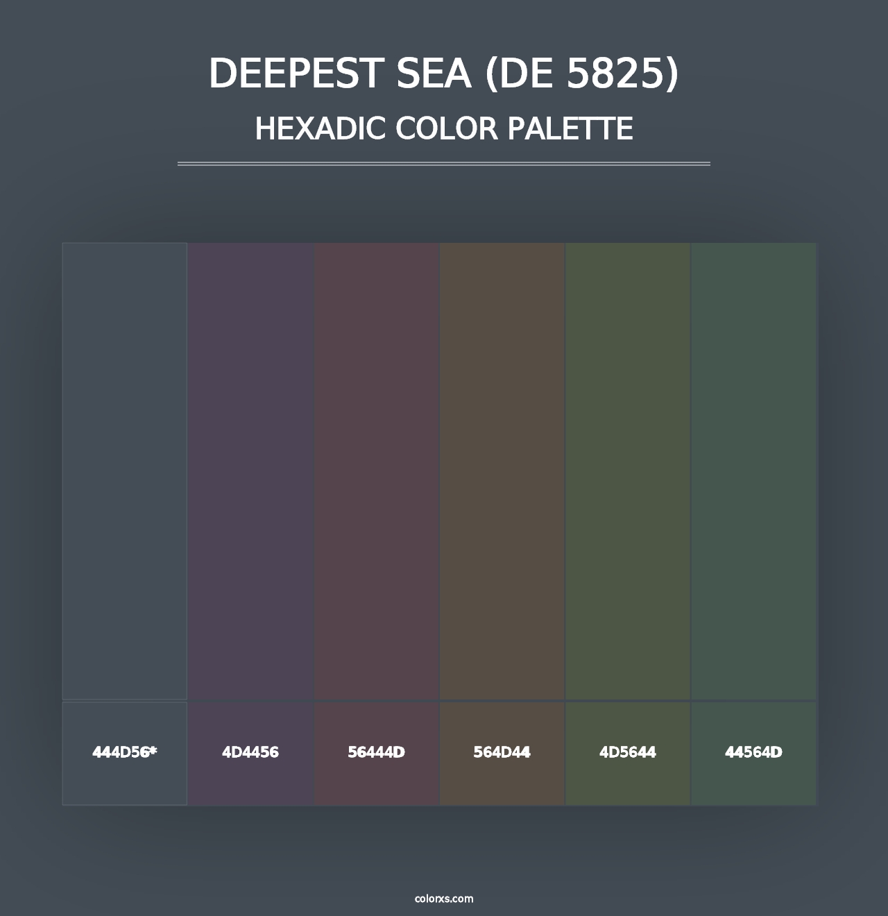 Deepest Sea (DE 5825) - Hexadic Color Palette