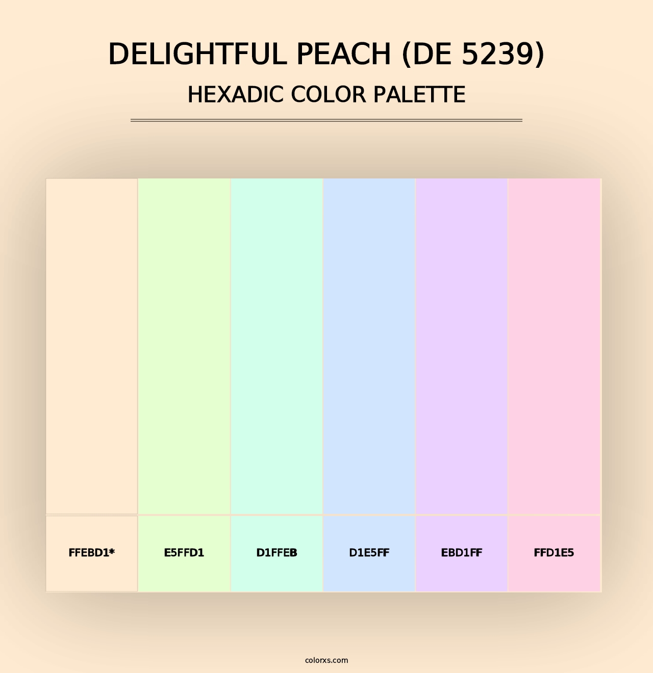 Delightful Peach (DE 5239) - Hexadic Color Palette